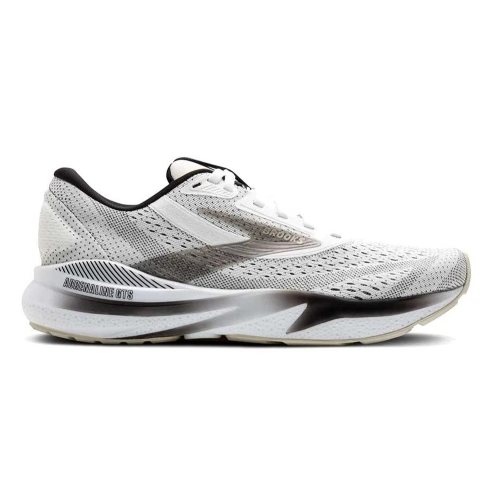 Mens Size 10.5- Brooks Adrenaline GTS 24 Running Shoes White/Black Sneakers NEW
